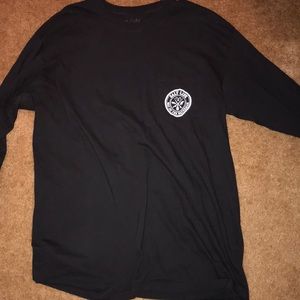 Salt life black long sleeve pocket tee